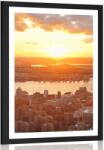 Dovido Poszter paszpartuval - naplemente New York városa felett. - 20x30 no frame