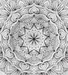 Dovido Tapéta absztrakt etnikus Mandala fekete fehérben - 245x270