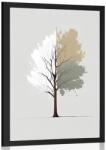 Dovido Poszter minimalista többszínű fa - 30x45 black