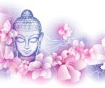 Dovido Tapéta Buddha virágok között - 245x270