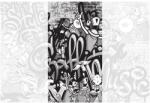 Dovido Tapéta szürke graffiti fal - 147x270