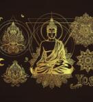 Dovido Tapéta Arany meditáló Buddha - 245x270