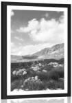 Dovido Poszter keretezett montenegrói völgy fekete-fehér kivitelben. - 40x60 no frame