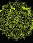 Dovido Öntapadó tapéta sárga Mandala - 196x270