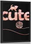 Dovido Poszter macska Cute felirattal - 30x45 no frame
