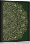 Dovido Poszter dísz Mandala része zöld színben - 30x45 silver