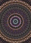 Dovido Öntapadó tapéta Mandala nap mintával lila színben - 196x270