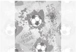 Dovido Tapéta foci labda szürkében - 245x270
