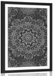 Dovido Poszter paszportuval Mandala fekete-fehér absztrakt mintával - 30x45 black