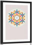 Dovido Poszter paszportuval színes Mandala - 60x90 black