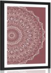 Dovido Poszter paszportuval Mandala vintage stílusban rózsaszínben - 20x30 white