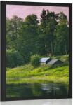 Dovido Poszter mesebeli házak folyó mellet - 60x90 silver