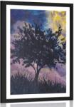 Dovido Poszter paszportuval fényes hold az éjszakai égbolton - 30x45 white
