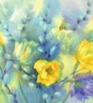 Dovido Tapéta akvarell sárga tulipánok - 245x270