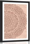 Dovido Poszter paszportuval virágos Mandala - 40x60 white