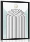 Dovido Poszter modern kék szivárvány Mid-Century. - 30x45 silver
