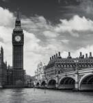 Dovido Öntapadó fotótapéta Big Ben Londonban fekete fehérben - 245x270
