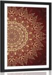 Dovido Poszter paszportuval arany Mandala bordó háttéren - 60x90 silver