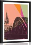 Dovido Poszter paszportuval Köln városdigitális illusztrációja - 40x60 silver