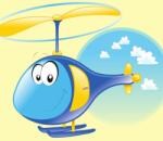 Dovido Tapéta helikopter a felhőkben - 245x270