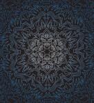 Dovido Öntapadó tapéta díszítő Mandala fekete alapon - 245x270