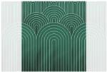 Dovido Tapéta zöld szivárvány minta Mid-Century - 245x270
