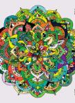 Dovido Tapéta zöld Mandala - 196x270