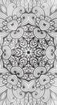 Dovido Tapéta etnikus Mandala fekete fehérben - 147x270