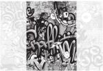 Dovido Öntapadó tapéta szürke street art graffiti - 196x270