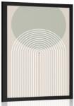 Dovido Poszter khaki kör szivárvánnyal Mid-Century. - 30x45 black