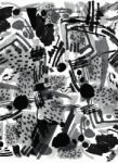 Dovido Öntapadó tapéta fekete fehér pop art absztrakció - 196x270