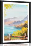Dovido Poszter olajfestmény egy hegyi tóról - 30x45 black
