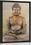 Dovido Poszter Buddha szobor meditáló helyzetben - 20x30 silver