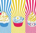 Dovido Öntapadó tapéta pop art cupcakes - 294x270
