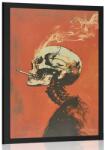 Dovido Poszter japandi csontváz cigarettával. - 40x60 white