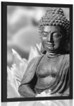 Dovido Poszter békés Buddha fekete fehérben - 20x30 black