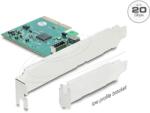 Delock PCI Express x4 kártya 1 x belső USB 20 Gbps E-típusú A kulcsos 91070 DL91070 (DL91070)