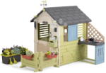 Smoby Căsuță cu lampă deasupra intrării Pretty Playhouse&Kitchen Life Smoby cu bucătărie extensibilă cu filtru UV pentru 24 luni (SM810305-F) Casuta pentru copii