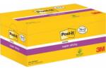 3M POSTIT Blocnotes autoadeziv, 76x76 mm, 16x90 coli, 3M POSTIT "Super Sticky", galben canar, 1440 coli