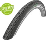 Schwalbe Road Cruiser HS484 28-29x1, 75 (47-622) külső gumi, defektvédett (K-Guard), reflexcsíkos, Twin-Skin, Green Compound, 50TPI, 800g, fekete