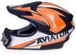 TORNADO HELMETS Bukósisak MX fekete-narancs S, Tornado Aviator (TORMXSBO)