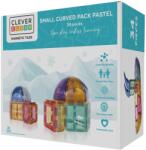 Cleverclixx Set magnetic de constuit Dome pastel 34 piese, Cleverclixx (CC-1025) Jucarii de constructii magnetice