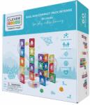 Cleverclixx Set magnetic Circuit cu bile Compact 60 Piese, Cleverclixx (CC-1004) Jucarii de constructii magnetice