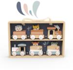 Speedy Monkey Trenulet cu animale in cutie lemn, Speedy Monkey (SM_SP1033)