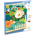 DJECO Puzzle din lemn Animale de la ferma, Djeco (DJ01825)