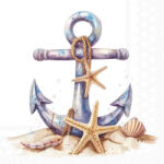Ambiente Vasmacskás nyári szalvéta - 25x25 cm - Rusty Anchor (VR-12520715)