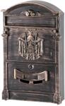 Strend Pro Cutie postala din aluminiu, bronz antichizat, 26x9x41 cm, cu încuietoare (252261)