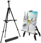 Pictorul Fericit Șevalet din aluminiu pictură - metalic, ajustabil, 52-165 cm, Pictorul Fericit® Sevalet