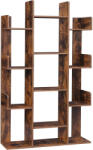 VASAGLE Biblioteca tip arbore VASAGLE cu 13 rafturi, 86x25x140 cm, maro rustic (EZ-LBC67BXV1) Biblioteca