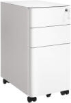 SONGMICS Dulap birou mobil SONGMICS cu 3 sertare, încuietoare si roti, alb (EZ-OFC030W01)